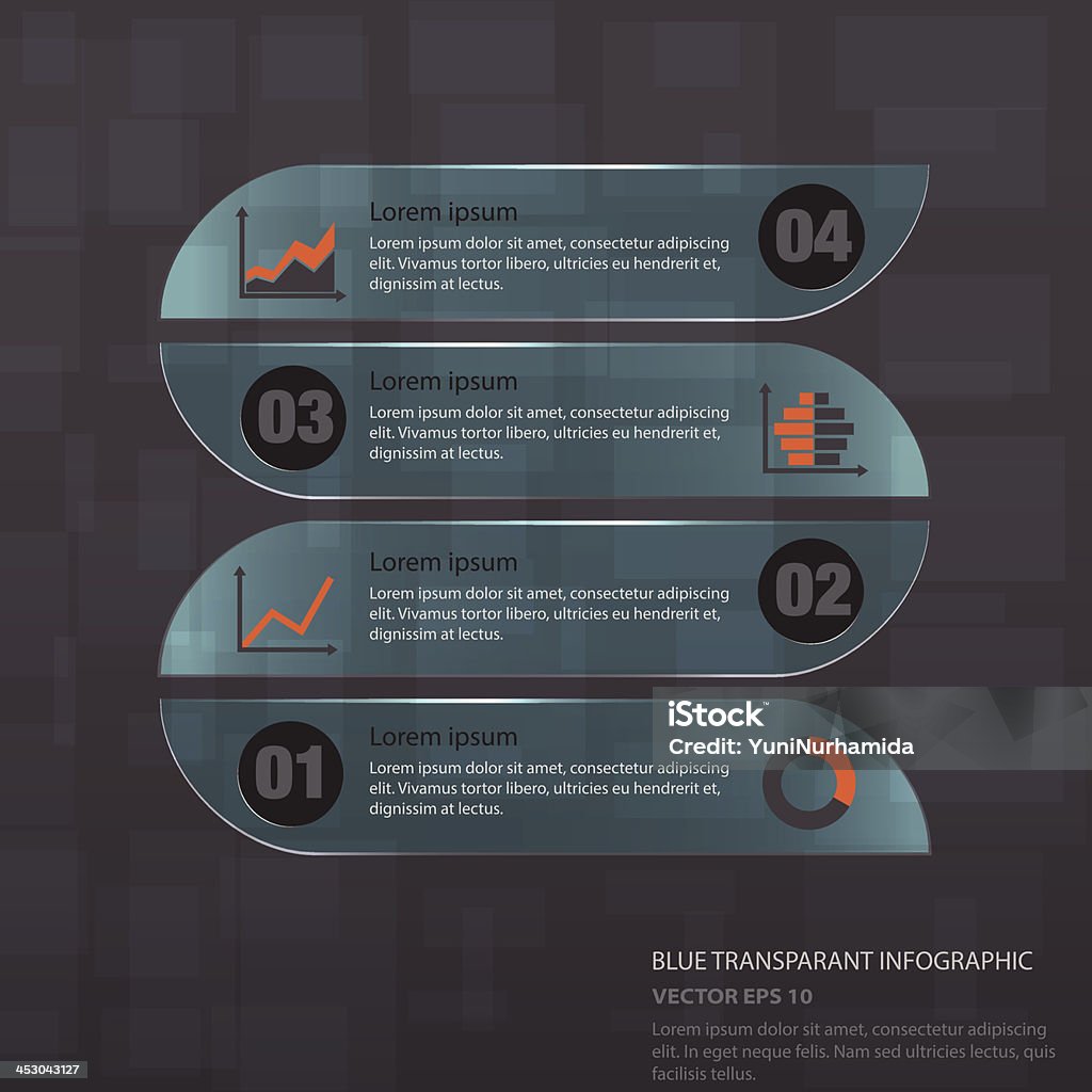 Blue Transparant Infographic Infographic with transparent styles and blue colors, vector illustration used for presentation backgorund and part of infographic elements Adult stock vector