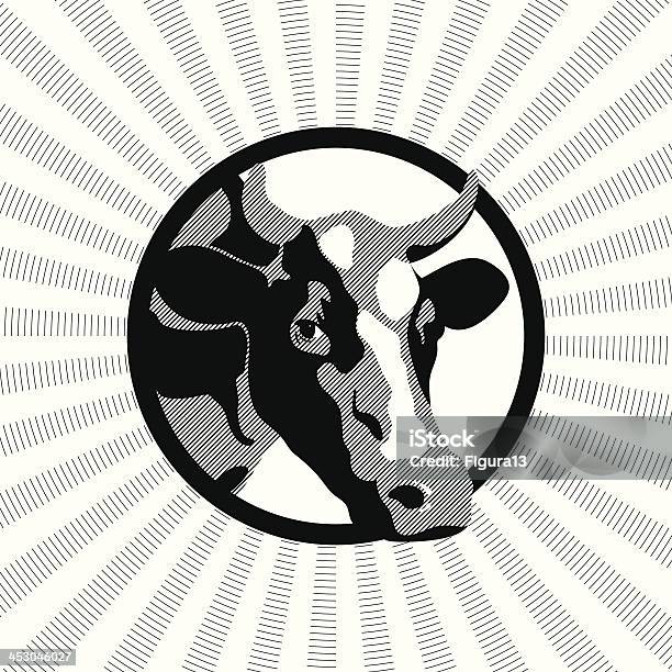 Ilustración de Etiqueta De Vaca Blanco Y Negro y más Vectores Libres de Derechos de Agricultura - Agricultura, Aire libre, Animal