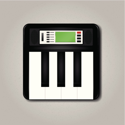 Synthesizer square icon. Vector illustration, eps10