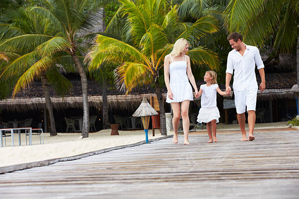 istock Family Walking On Wooden Jetty 453047347