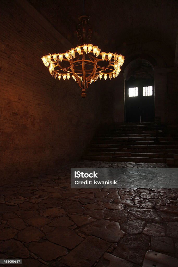 candlesticks della Basilica di Santa Sofia, Istanbul - Foto stock royalty-free di Ambientazione interna