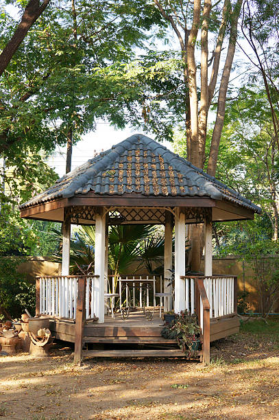 istock Abandoned old pavilion in a garden 453051699