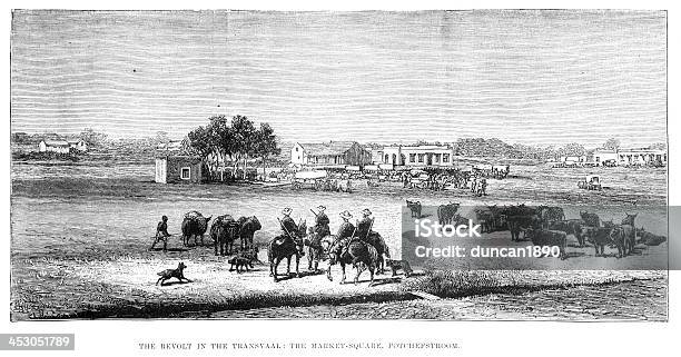 Market Square Potchefstroom Stock Illustration - Download Image Now - 19th Century, 19th Century Style, Africa