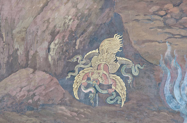 istock wall paintings in The Emerald Buddha temple ramayana 453051903
