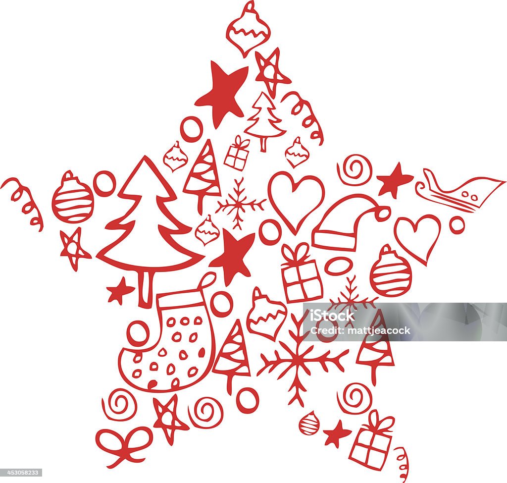 Festliche Weihnachten Sterne-Hintergrund - Lizenzfrei Weihnachtsstrumpf Stock-Illustration
