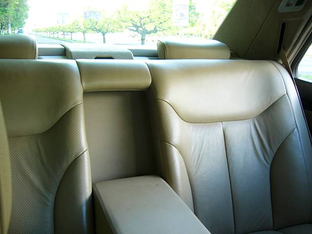 istock Rear mushroom colour leather vehicle seats 453058579