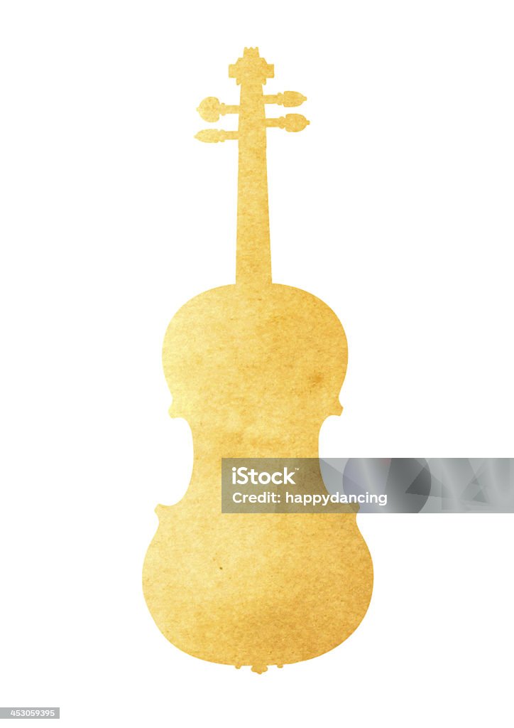 Imagem de Grunge de papel velho violino isolado - Foto de stock de Antigo royalty-free