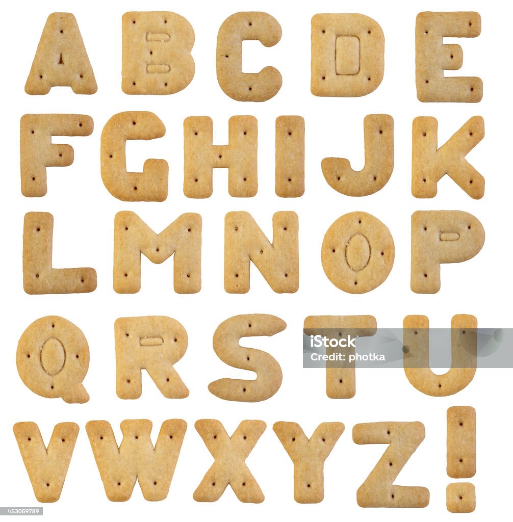 Biscotti lettere - Foto stock royalty-free di Alfabeto