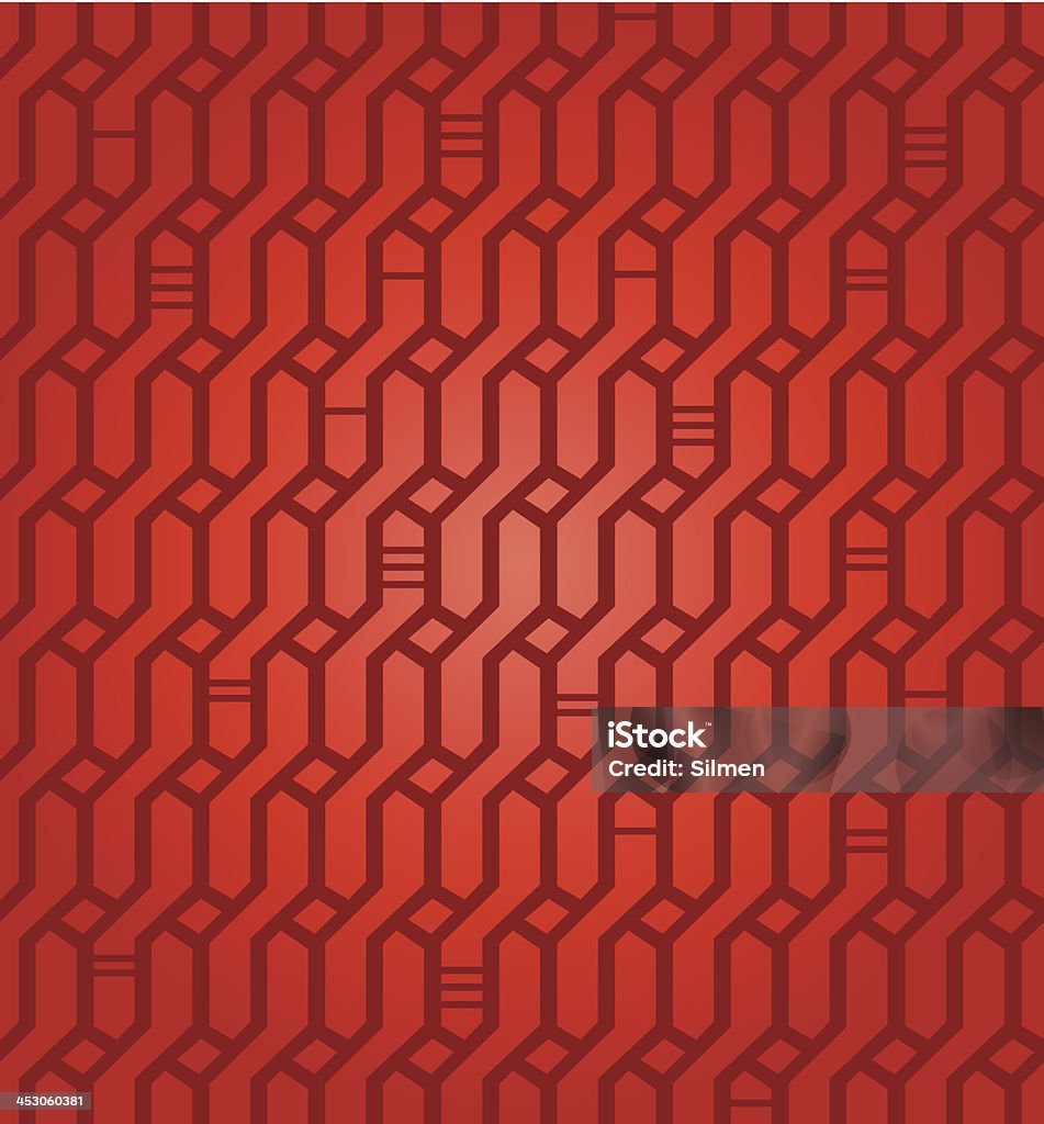 Seamless Geometric Red Pattern Stock Illustration - Download Image Now ...