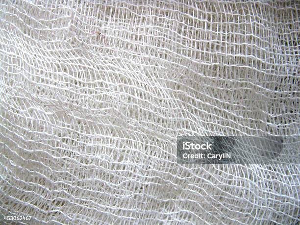 Textura De Gasa De Material Foto de stock y más banco de imágenes de Agujero - Agujero, Algodón - Textil, Blanco - Color