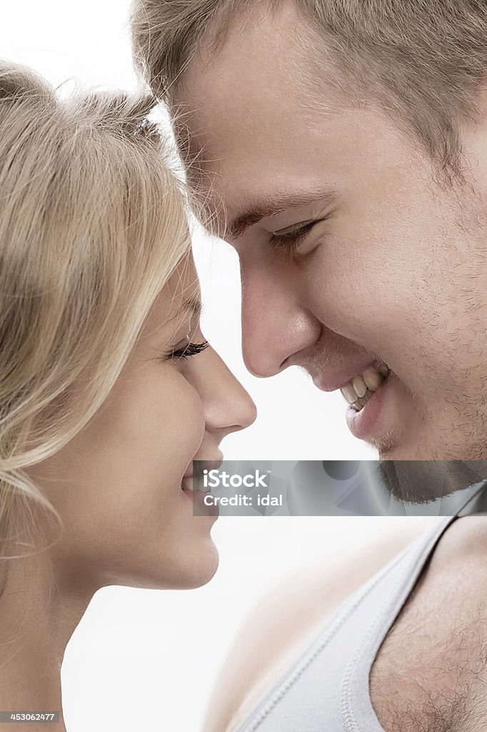 Portrait of a young couple Portrait of a young couple in love Adult Stock Photo