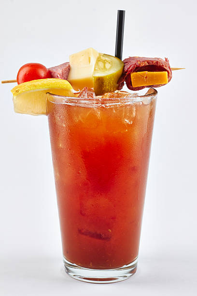 Bloody Mary on white Background stock photo