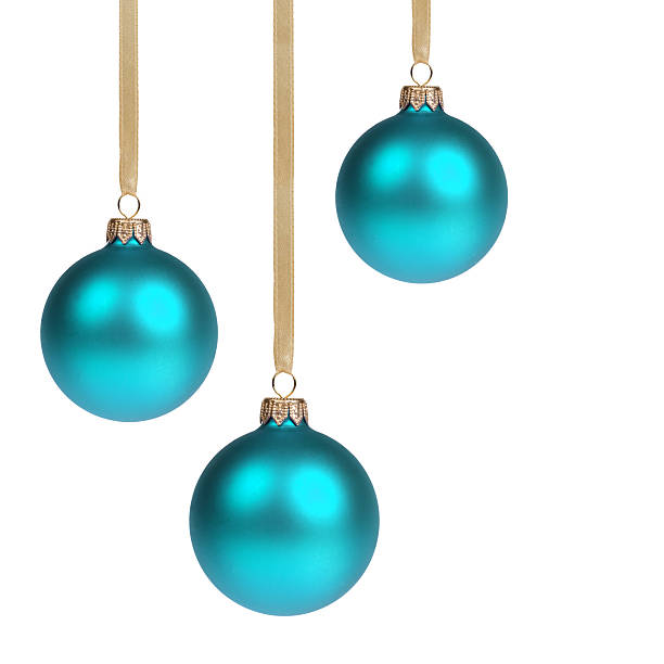 istock three blue christmas balls hanging on ribbon 453067759