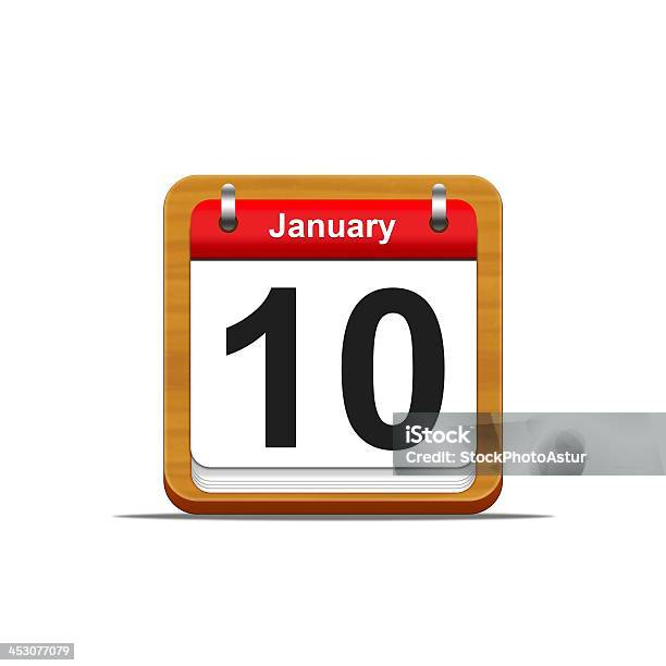 January 10 Stock Photo - Download Image Now - Calendar, Calendar Date, Day