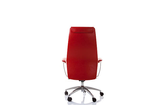 Office Chair Red office chair. Rear view. office chair stock pictures, royalty-free photos & images