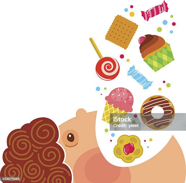 Boy Eating Sweets Stock Illustration - Download Image Now - Child, Overweight, Candy