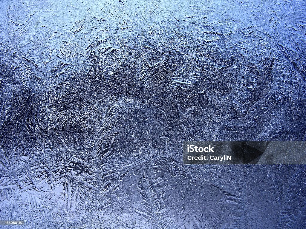 Frostigen winter-Muster am Fenster - Lizenzfrei Abstrakt Stock-Foto