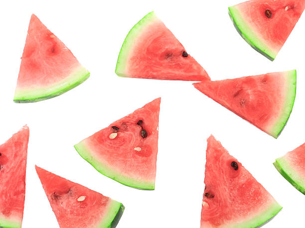istock Slice of juicy watermelon. Isolated 453080397