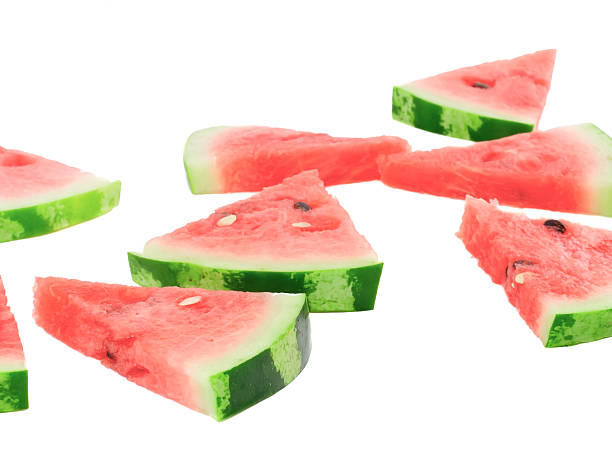 istock Slice of juicy watermelon. Isolated 453080909