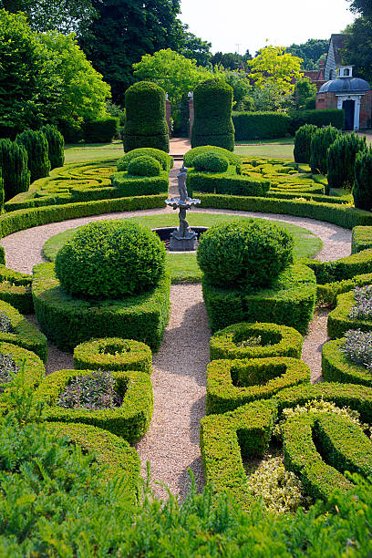 Ornamental Public Gardens and Topiary Bushes stock photo