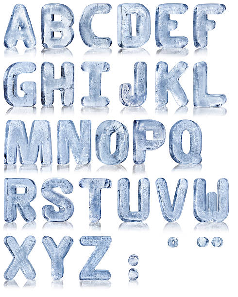 alphabet glace - man made ice photos et images de collection