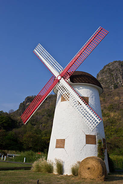 istock Windmill at  swiss sheep farm ,Cha-um , Thailand 453083895
