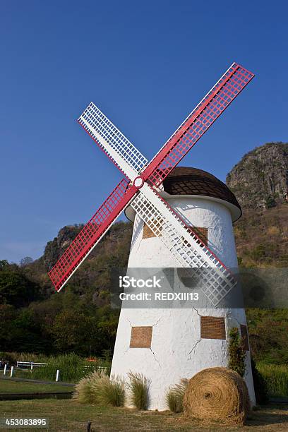 Windmill At Swiss Sheep Farm Chaum Thailand Stock Photo - Download Image Now - Dutch Culture, Environmental Conservation, Famous Place