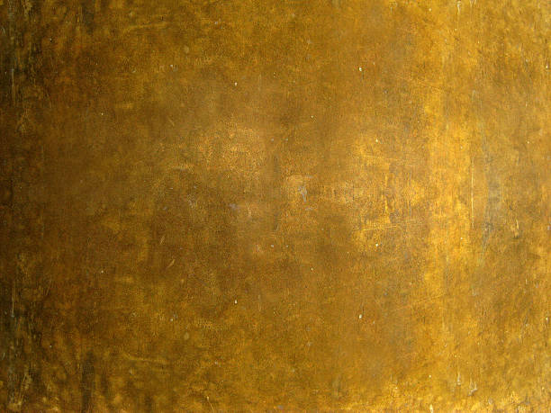 istock Close-up view of textured bronze metal 453084801