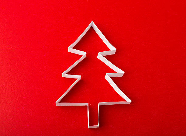 istock Vintage Christmas postcard with true paper tree 453084845