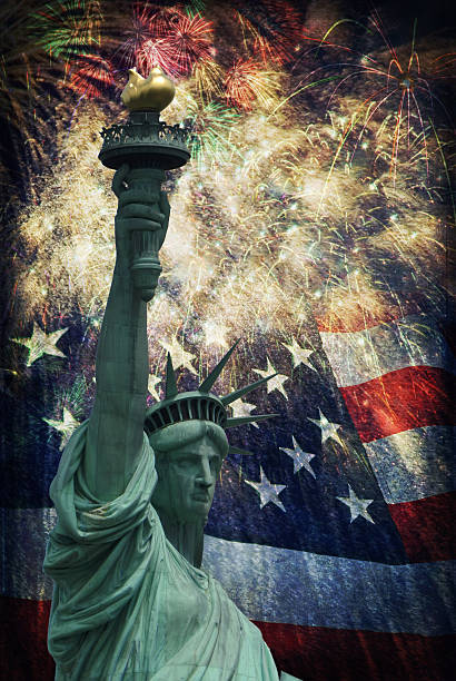 istock Statue of Liberty &  Fireworks 453091527