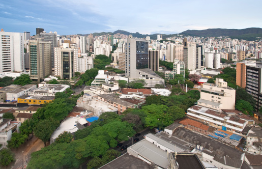 City landscape of downtown Belo Horizonte, Brazil