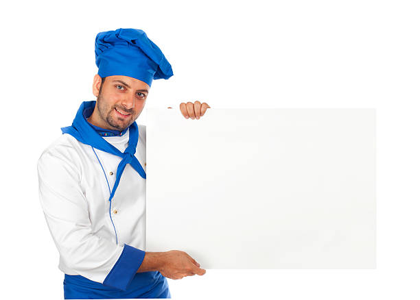 шеф-повар с реклама знак - neapolitan specialty стоковые фото и изображения