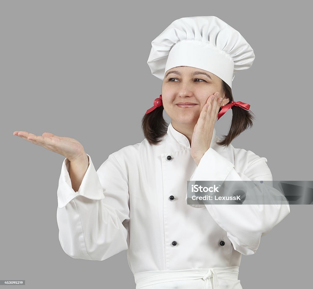 Mulher do chef uniformizado - Foto de stock de Adulto royalty-free