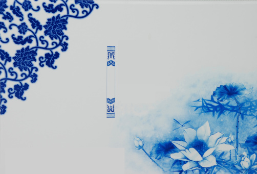 background-sheet white paper with chinese ink lotus