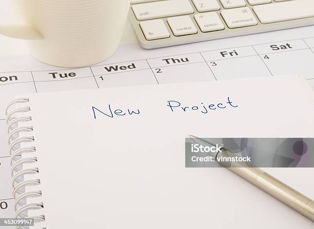 Ideas For New Project Blank Paper On Office Table Stock Photo - Download Image Now - Arranging, Beginnings, Blank