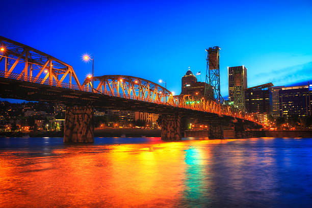 istock Skyline of Portland by night 453100493