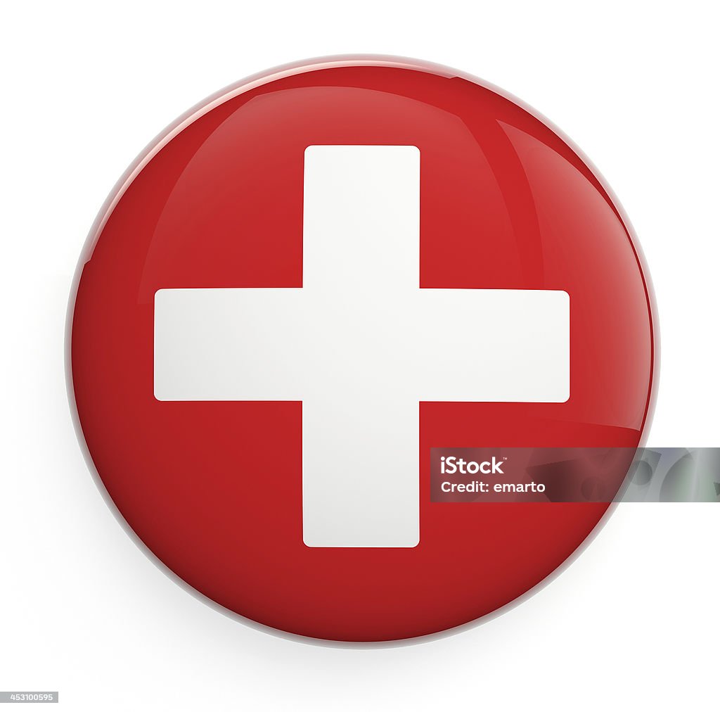 Emergency Symbol Medical cross icon isolated on white. Red Cross Stock Photo
