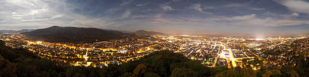 night panorama of Freiburg, Germany