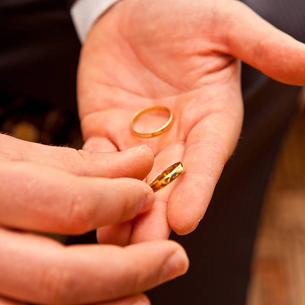 istock groom holds the wedding ring 453102271