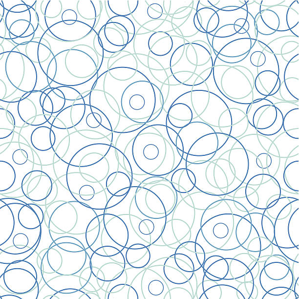 ilustrações, clipart, desenhos animados e ícones de abstrato azul fundo de círculos padrão sem emendas - bubble seamless pattern backgrounds