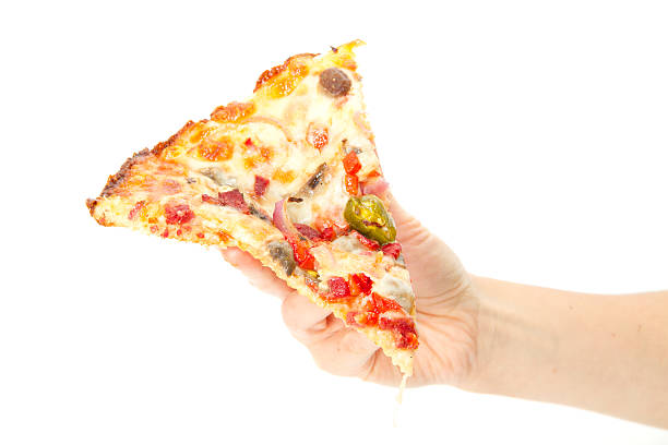 istock ready to eat - sliced pizza isolated on white 453104675