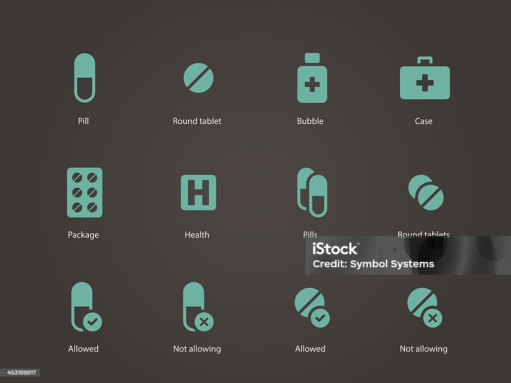 Pills and capsules icons. Pills and capsules icons. Vector illustration. Acetylsalicylic Acid stock vector