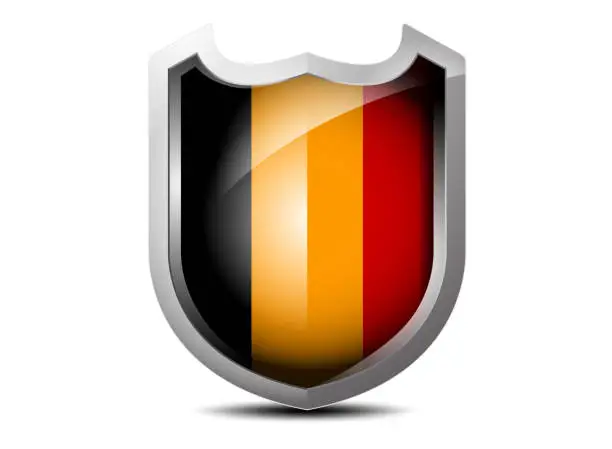 Vector illustration of Flag of Belgium