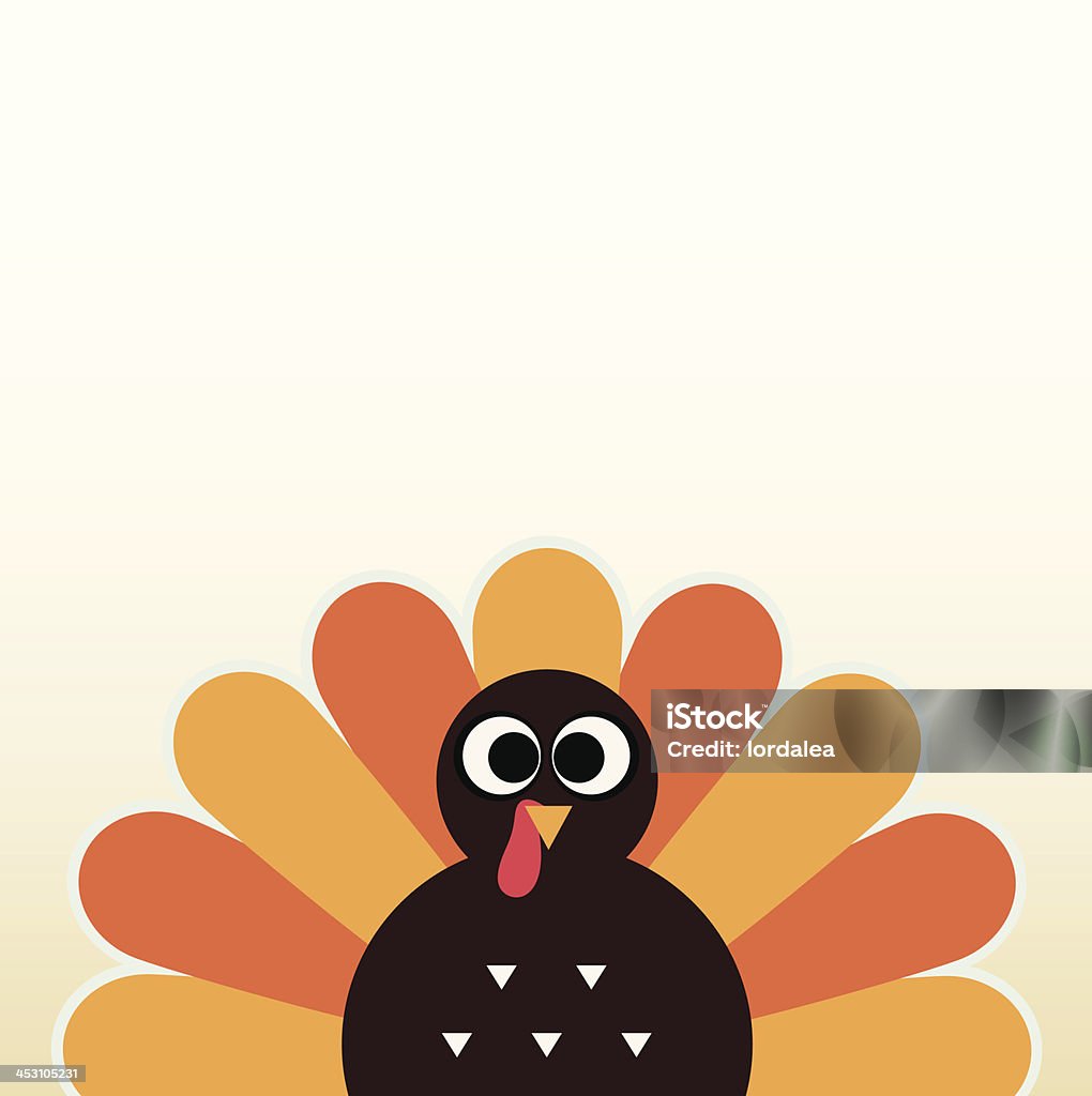 День благодарения красочные Турция приветствие с copyspace - Векторная графика Мясо индейки роялти-фри
