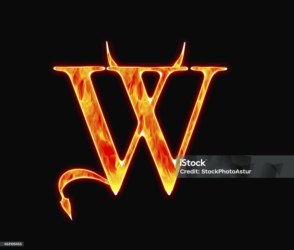 Demon W. Demon ABC. Alphabetical Order Stock Photo