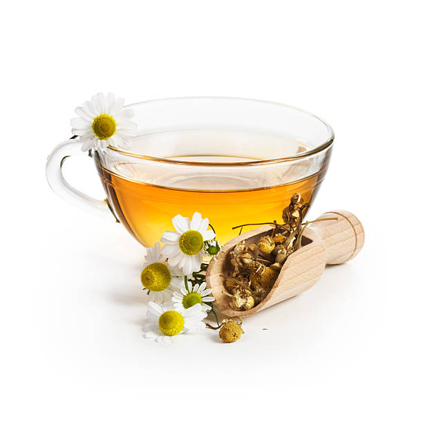 chá de camomila - chamomile chamomile plant tea herbal medicine - fotografias e filmes do acervo