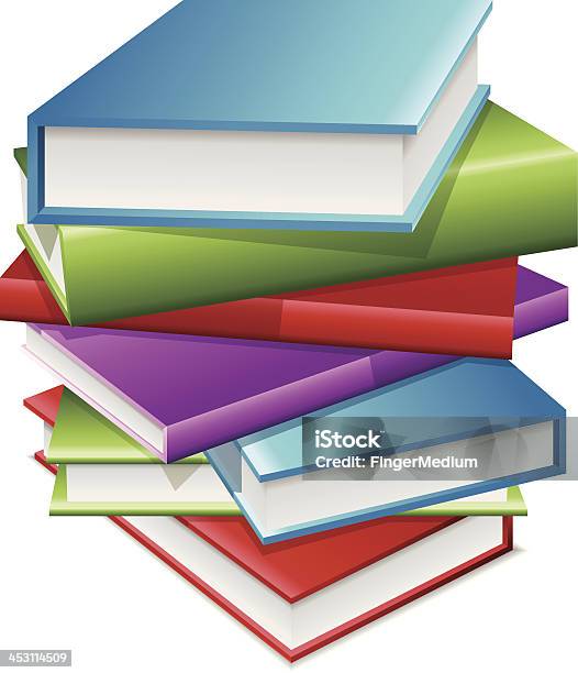Vetores de Pilha De Livros e mais imagens de Livro - Livro, Pilha - Arranjo, Livro didático