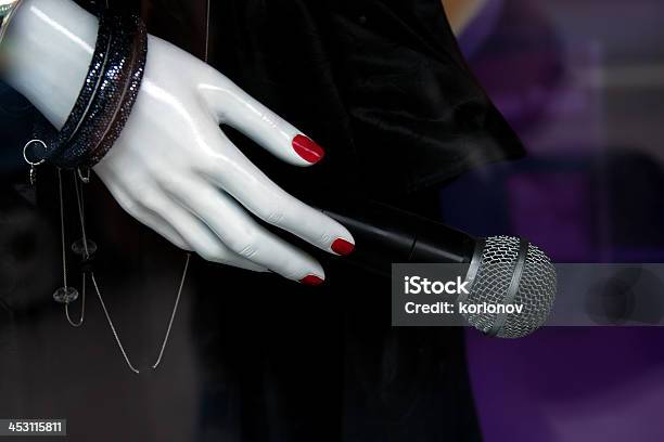 Mannequin Hand With The Microphone Stock Photo - Download Image Now - Adult, Black Color, Bracelet