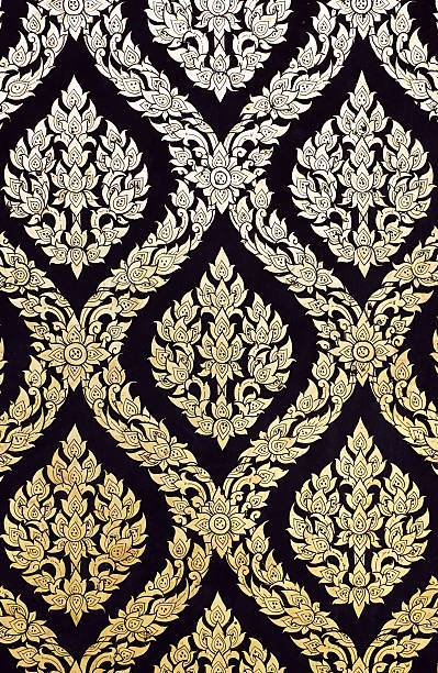 istock flower pattern painting on door 453115867