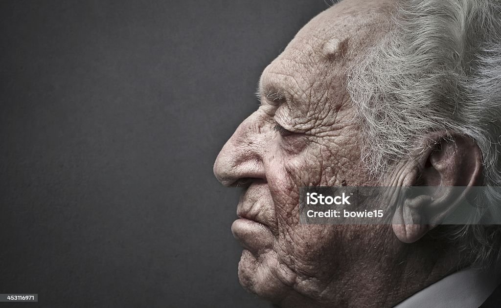 Old man Profile old man profile portrait Profile View Stock Photo